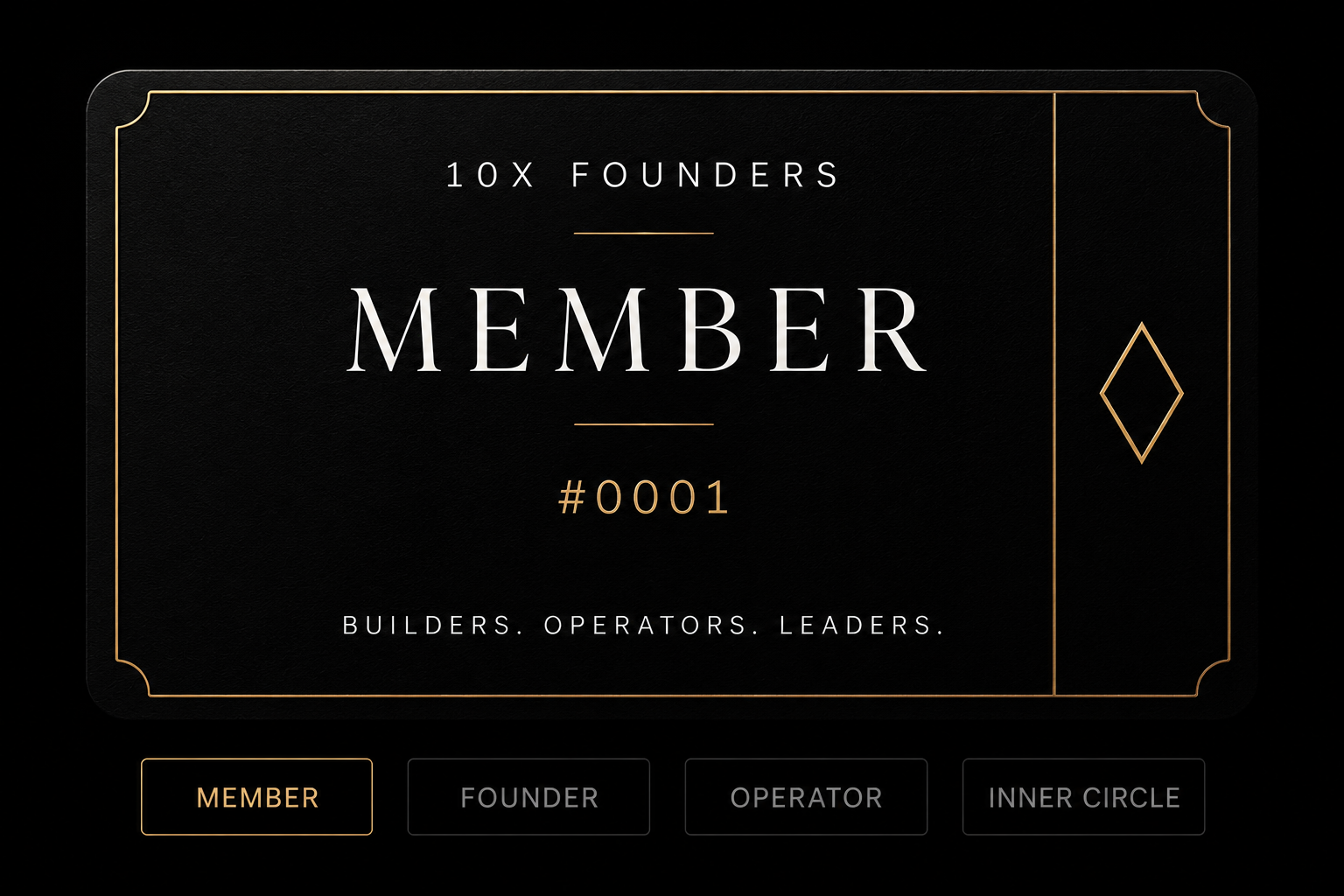 10x founders member pass
